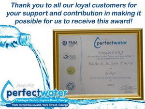 Perfect Water George Received an Award!