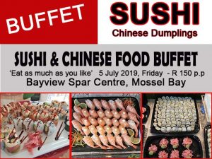 Mossel Bay Sushi Buffet 5 July 2019
