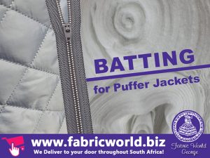 Batting for Puffer Jackets from Fabric World George